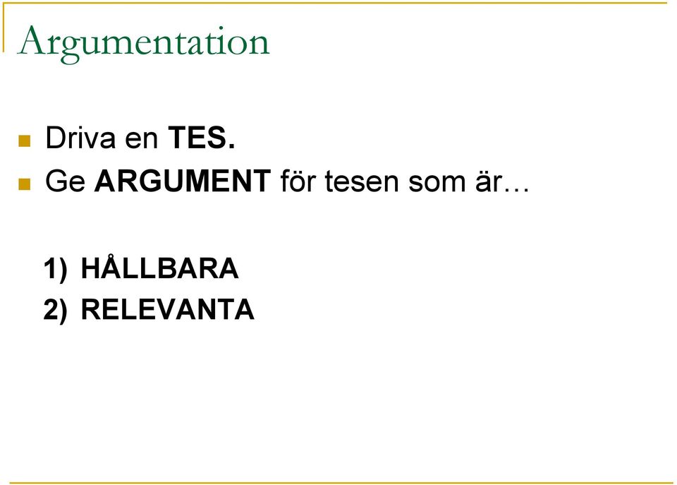 n Ge ARGUMENT för