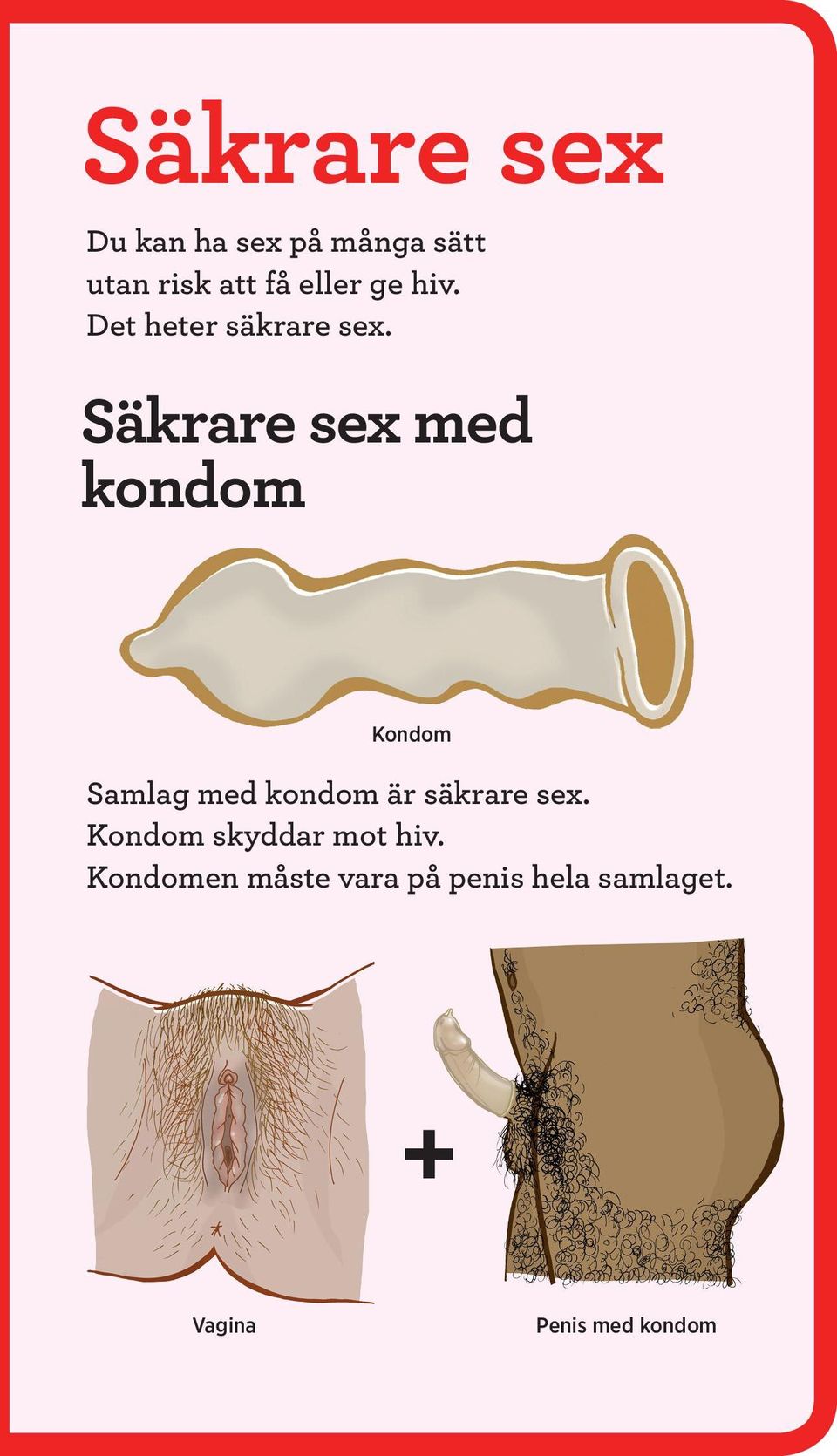 Säkrare sex med kondom Kondom Samlag med kondom är säkrare sex.