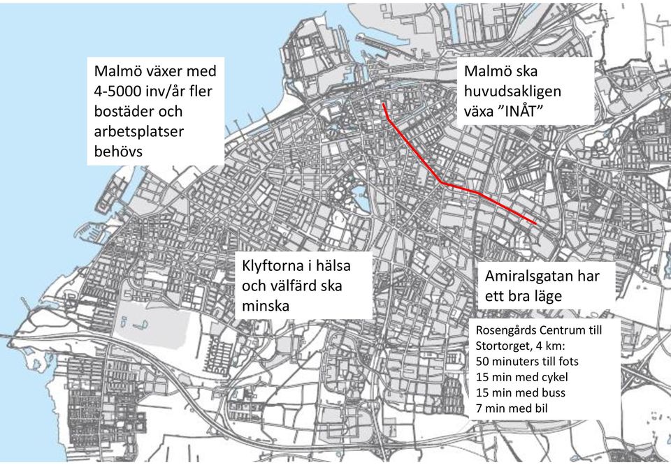 ett bra läge Rosengårds Centrum till Stortorget, 4 km: 50 minuters till fots 15