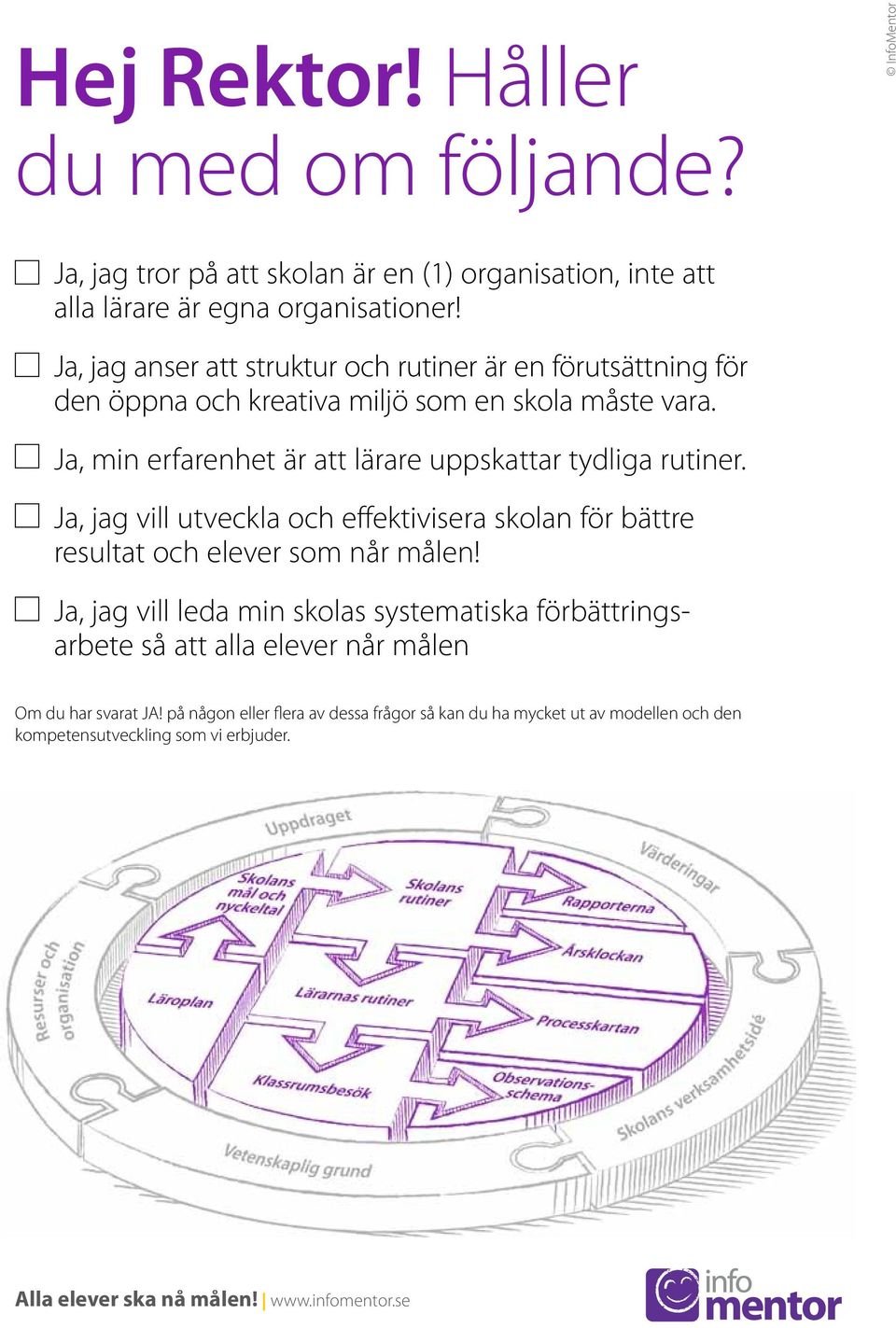 Ja, min erfarenhet är att lärare uppskattar tydliga rutiner. Ja, jag vill utveckla och effektivisera skolan för bättre resultat och elever som når målen!