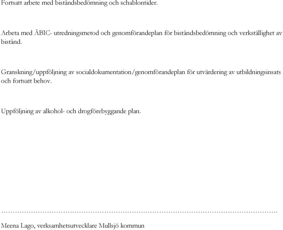 av bistånd.