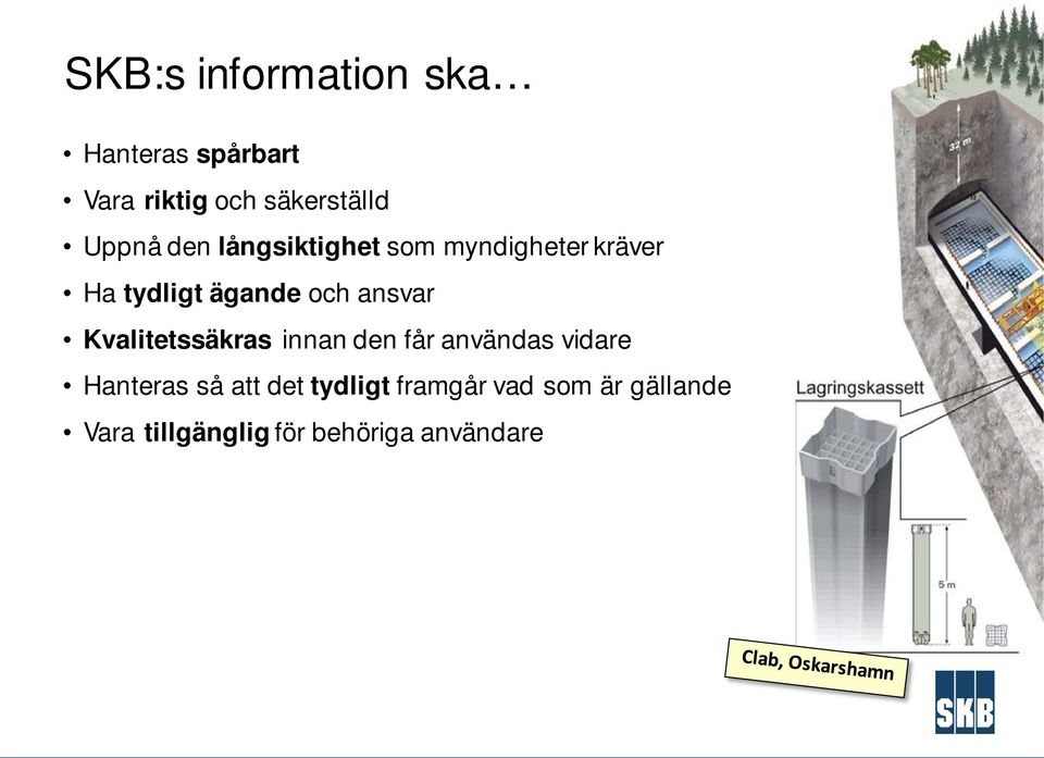 ansvar Kvalitetssäkras innan den får användas vidare Hanteras så att