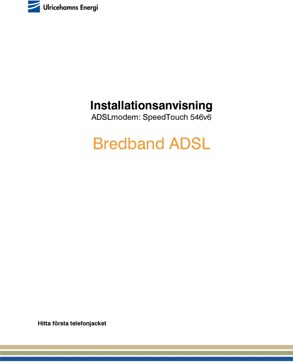 546v6 Bredband ADSL