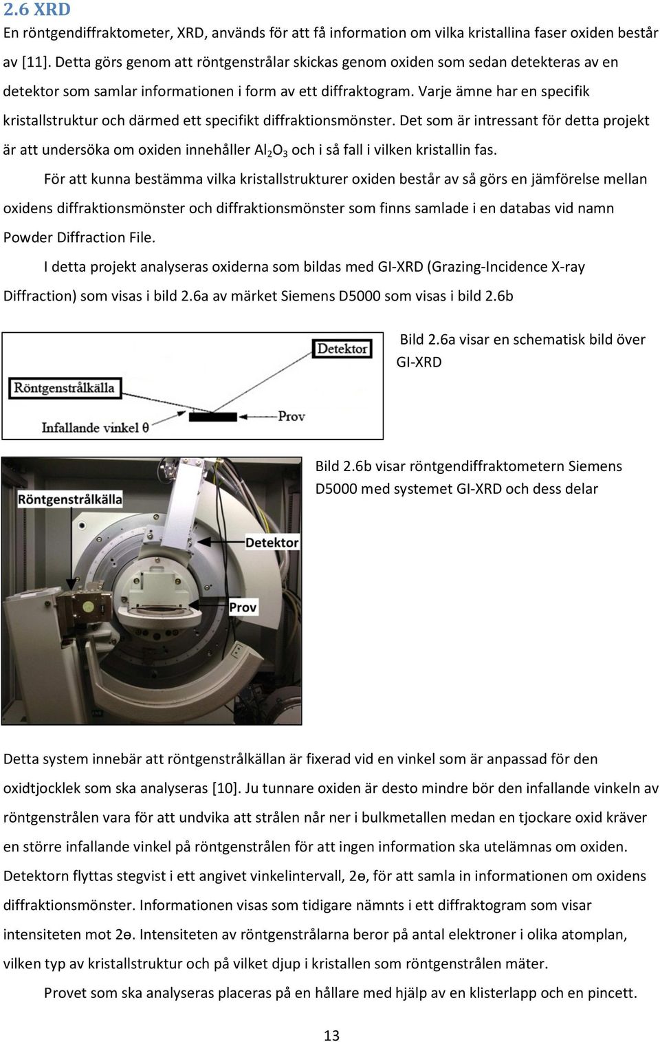 Varje ämne har en specifik kristallstruktur och därmed ett specifikt diffraktionsmönster.