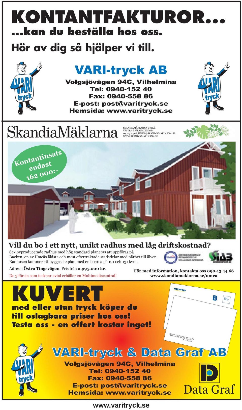 Sex nyproducerade radhus med hög standard planeras att uppföras på Backen, en av Umeås äldsta och mest eftertraktade stadsdelar med närhet till älven.
