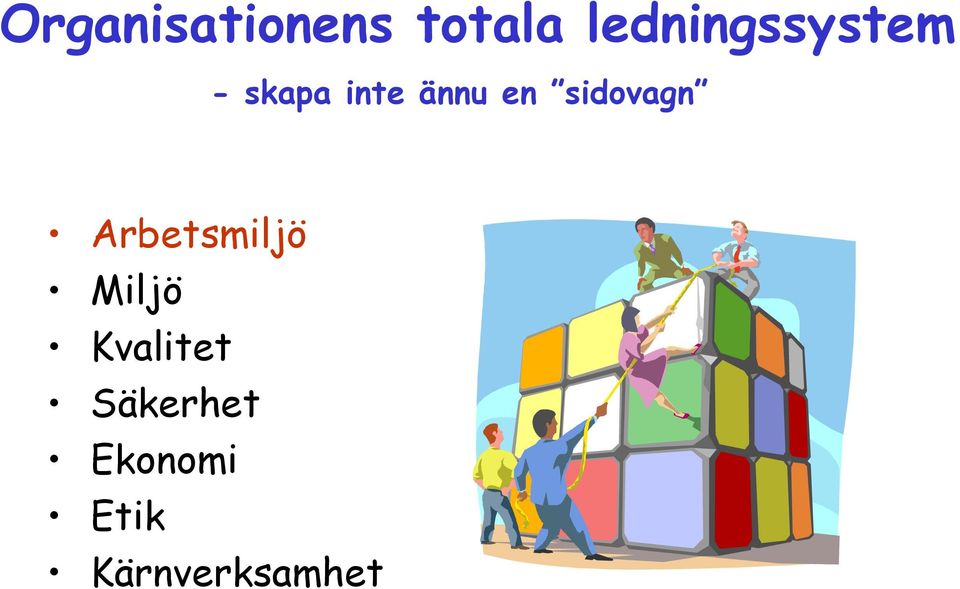 en sidovagn Arbetsmiljö Miljö