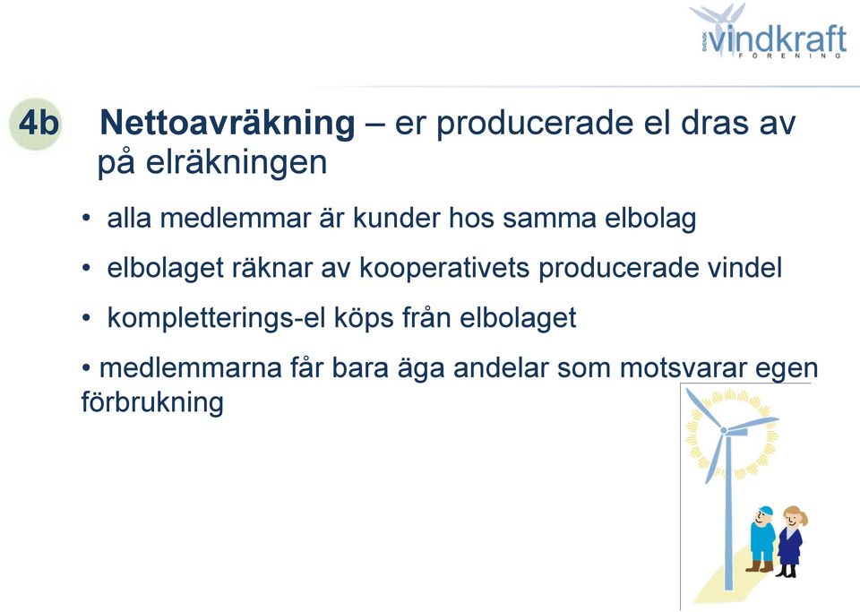 kooperativets producerade vindel kompletterings-el köps från