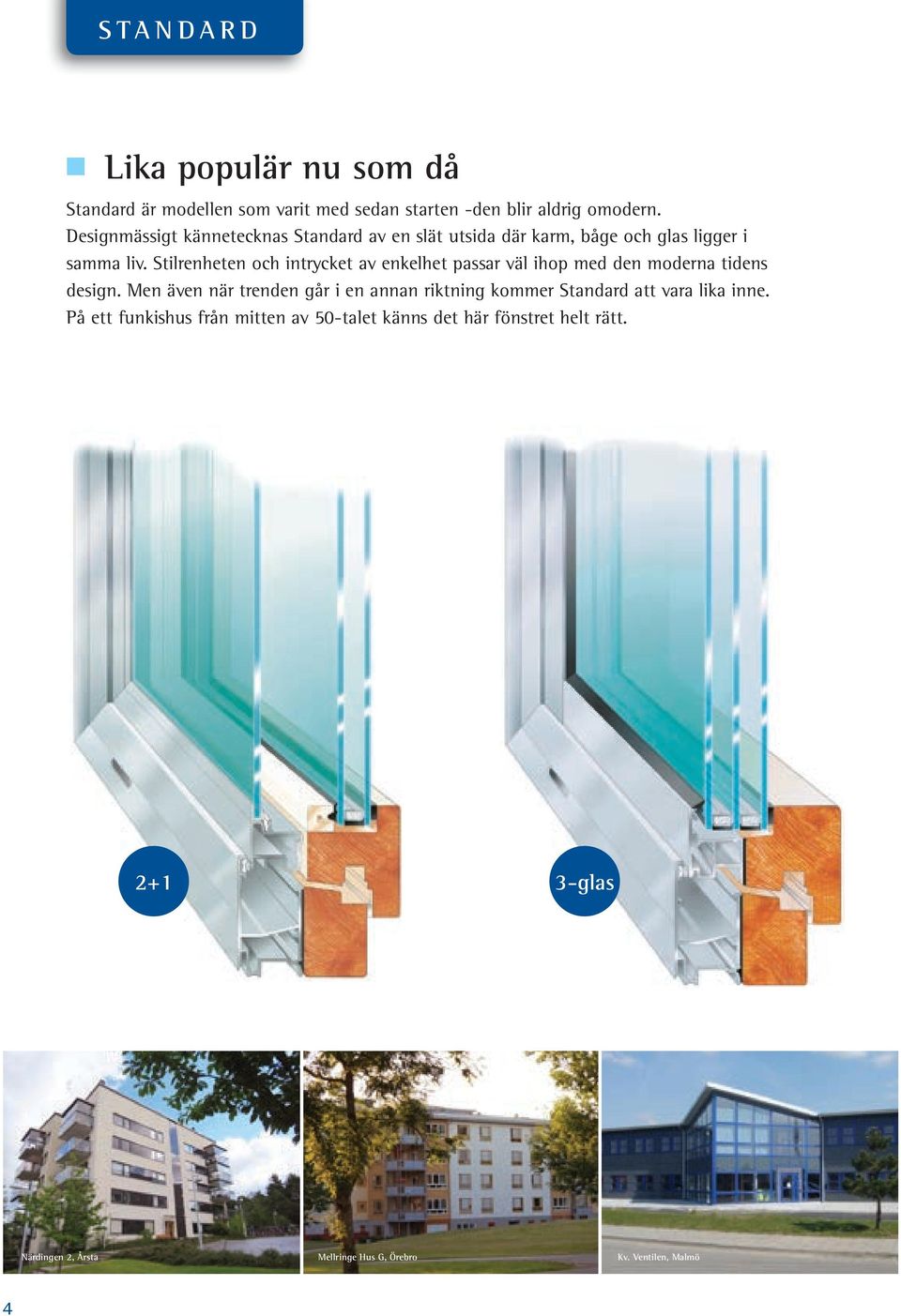 Stilrenheten och intrycket av enkelhet passar väl ihop med den moderna tidens design.