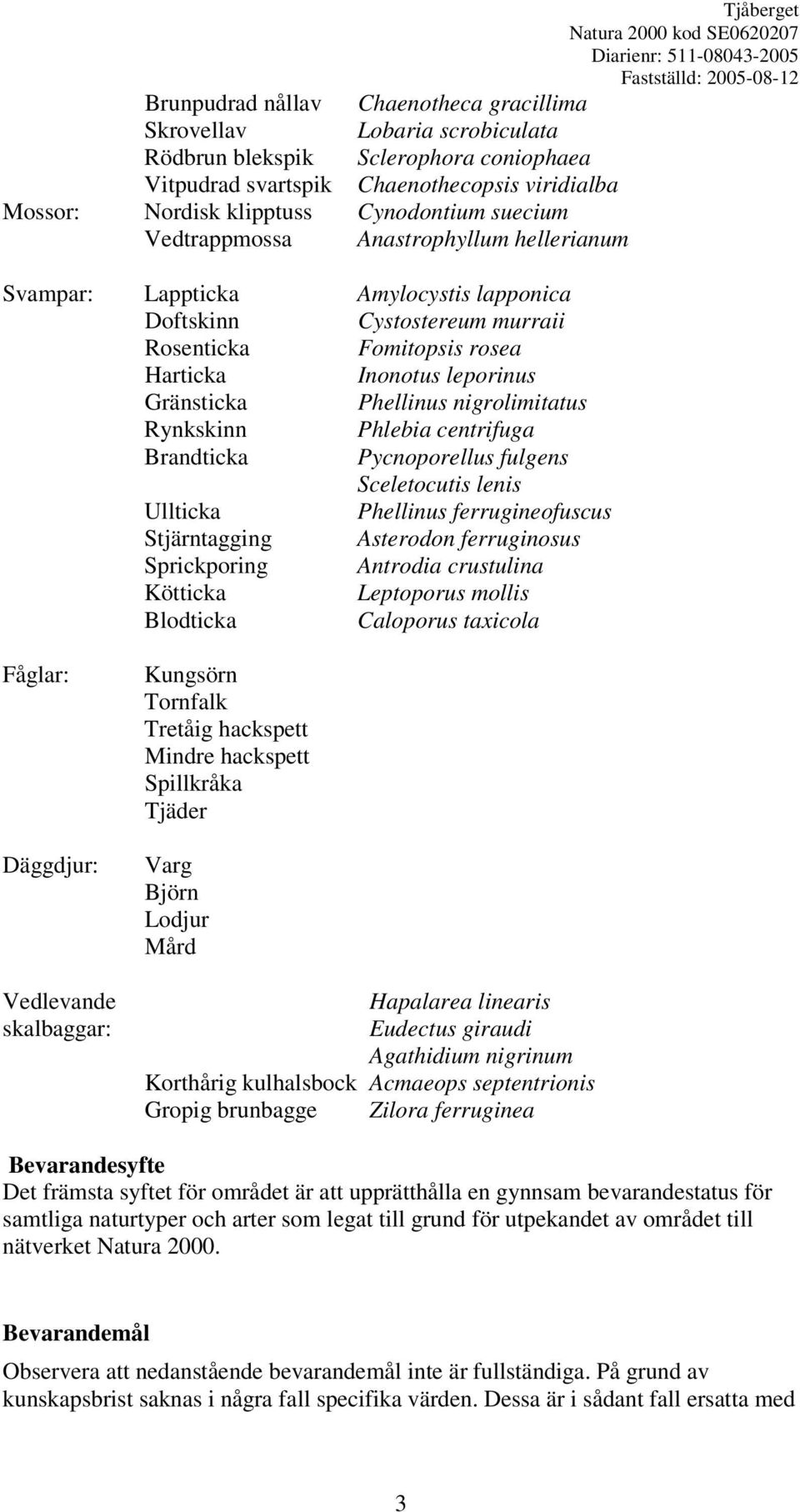 nigrolimitatus Rynkskinn Phlebia centrifuga Brandticka Pycnoporellus fulgens Sceletocutis lenis Ullticka Phellinus ferrugineofuscus Stjärntagging Asterodon ferruginosus Sprickporing Antrodia