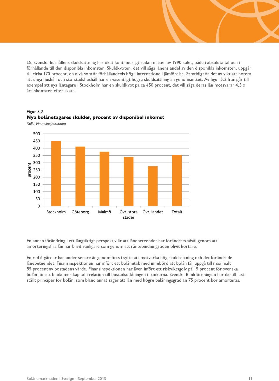 Samtidigt är det av vikt att notera att unga hushåll och storstadshushåll har en väsentligt högre skuldsättning än genomsnittet. Av figur 5.