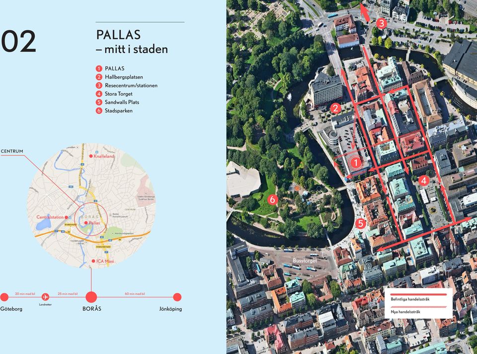 Knalleland 1 4 6 Centralstation Pallas 5 ICA Maxi Busstorget Göteborg 20 min med