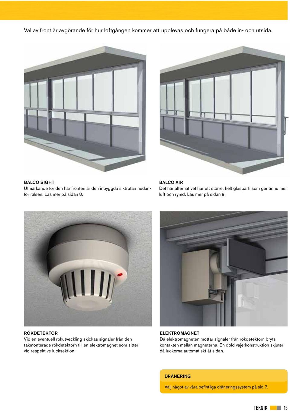 BALCO AIR Det här alternativet har ett större, helt glasparti som ger ännu mer luft och rymd. Läs mer på sidan 9.