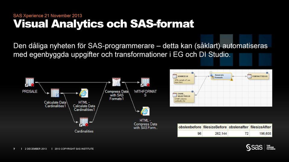 med egenbyggda uppgifter och transformationer i EG och