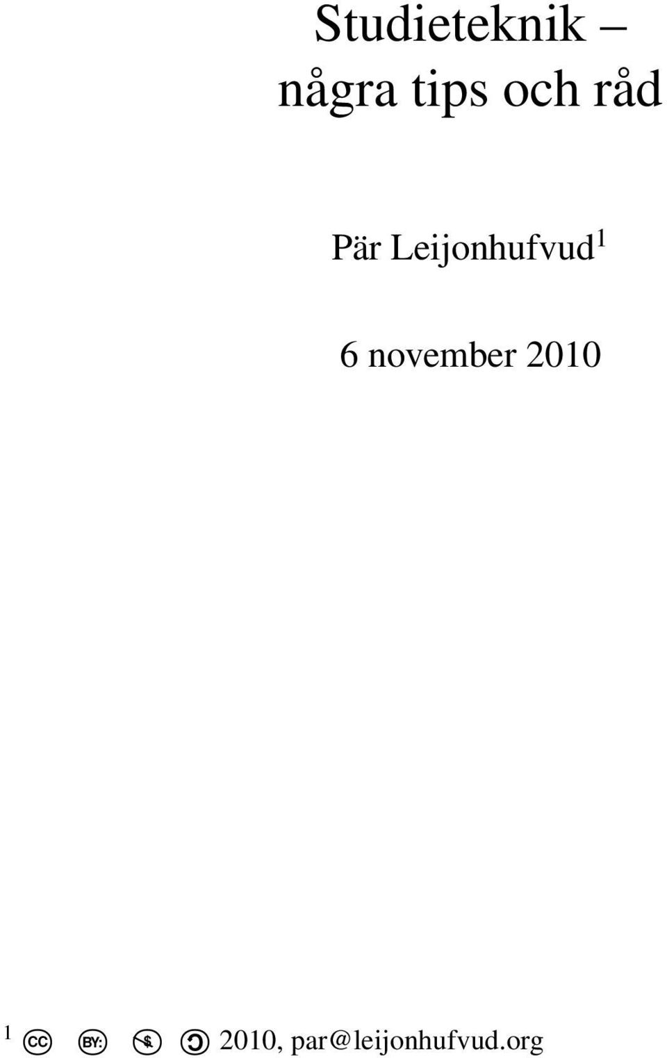 6 november 2010 1 CC $\