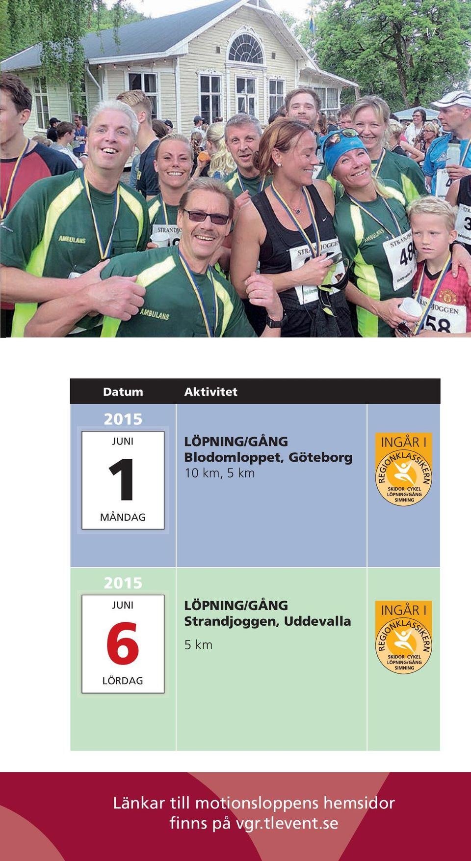 6LÖRDAG LÖPNING/GÅNG Strandjoggen, Uddevalla 5 km