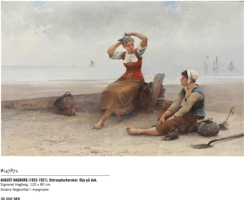 Signerad Hagborg. 120 x 80 cm.