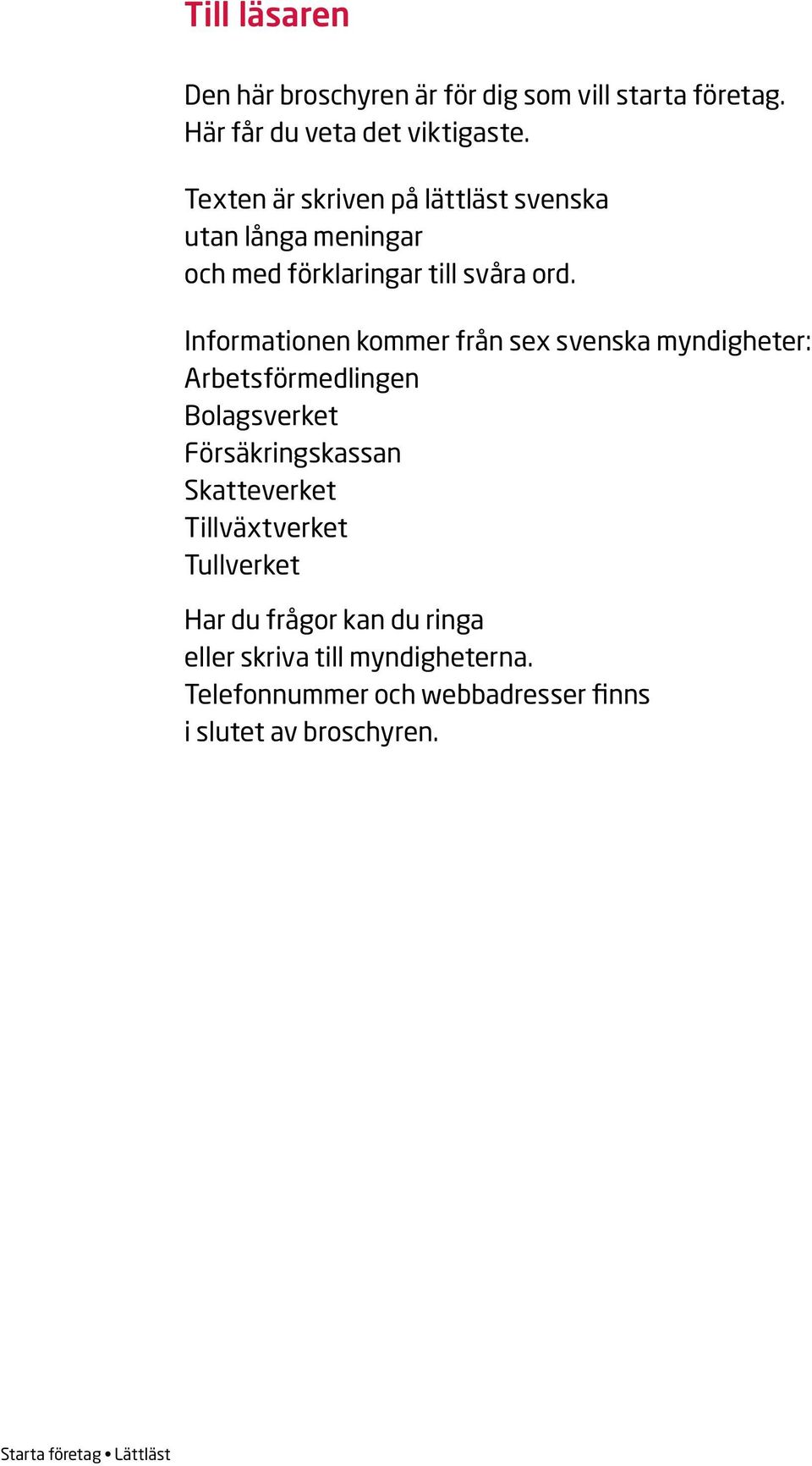 Starta företag Information från myndigheterna - PDF Gratis nedladdning