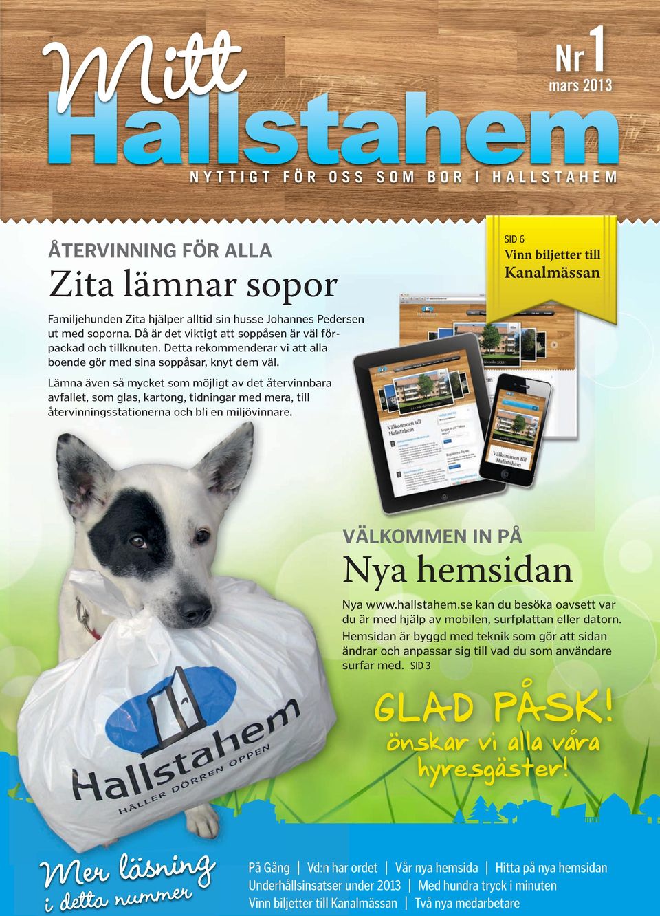 Lämna även så mycket som möjligt av det återvinnbara avfallet, som glas, kartong, tidningar med mera, till återvinningsstationerna och bli en miljövinnare.