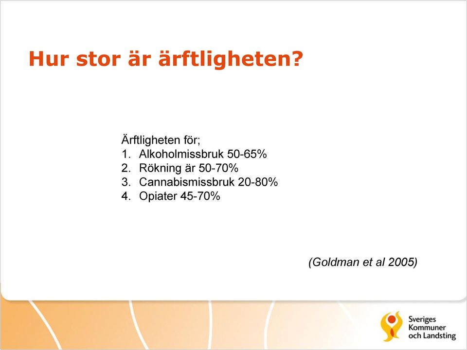 Alkoholmissbruk 50-65% 2.