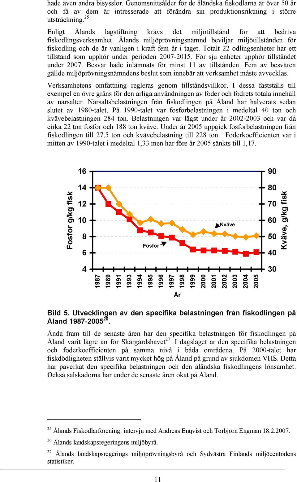 Ålands miljöprövningsnämnd beviljar miljötillstånden för fiskodling och de är vanligen i kraft fem år i taget. Totalt 22 odlingsenheter har ett tillstånd som upphör under perioden 2007-2015.