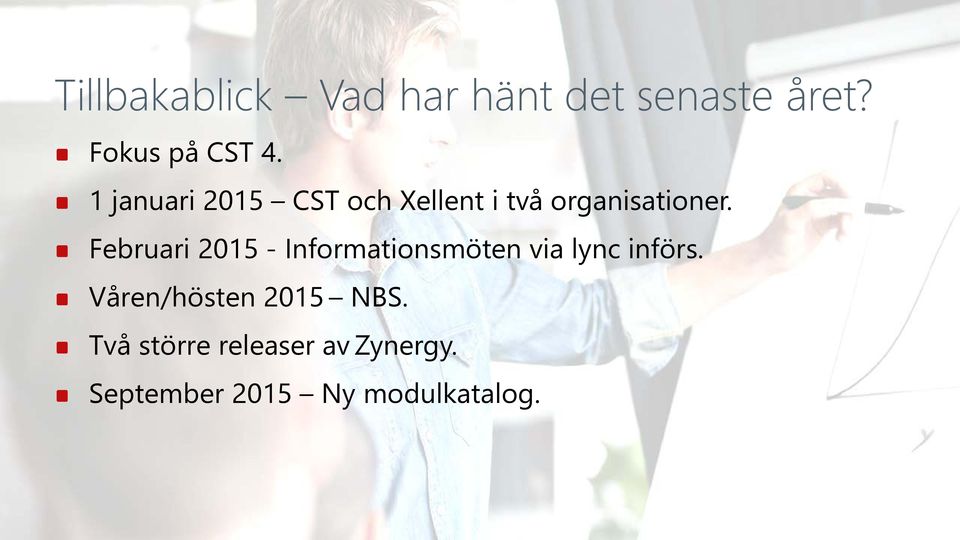 Februari 2015 - Informationsmöten via lync införs.