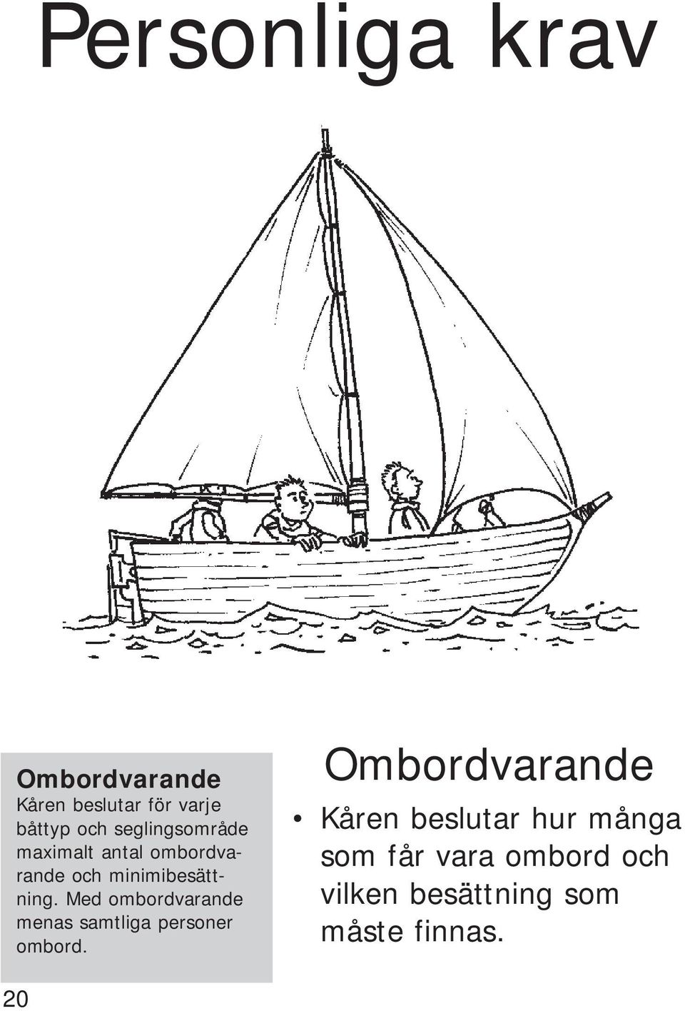 Med ombordvarande menas samtliga personer ombord.