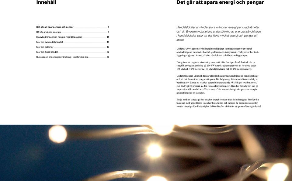 Energimyndighetens undersökning av energianvändningen i handelslokaler visar att det finns mycket energi och pengar att spara.