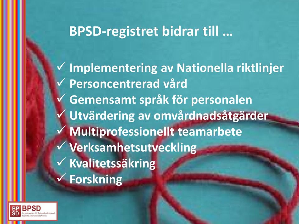 personalen Utvärdering av omvårdnadsåtgärder