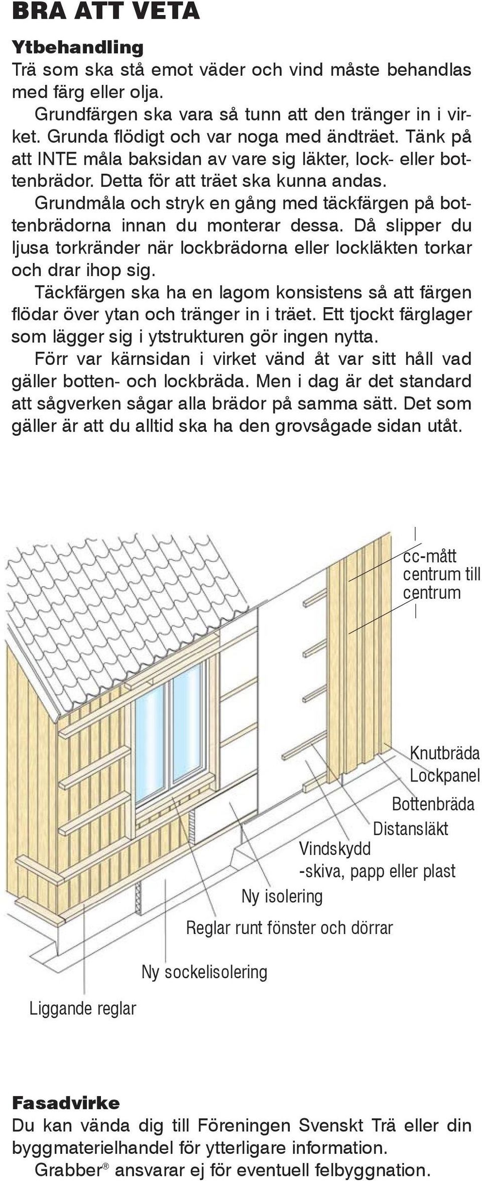 Då slipper du ljusa torkränder när lockbrädorna eller lockläkten torkar och drar ihop sig. Täckfärgen ska ha en lagom konsistens så att färgen flödar över ytan och tränger in i träet.