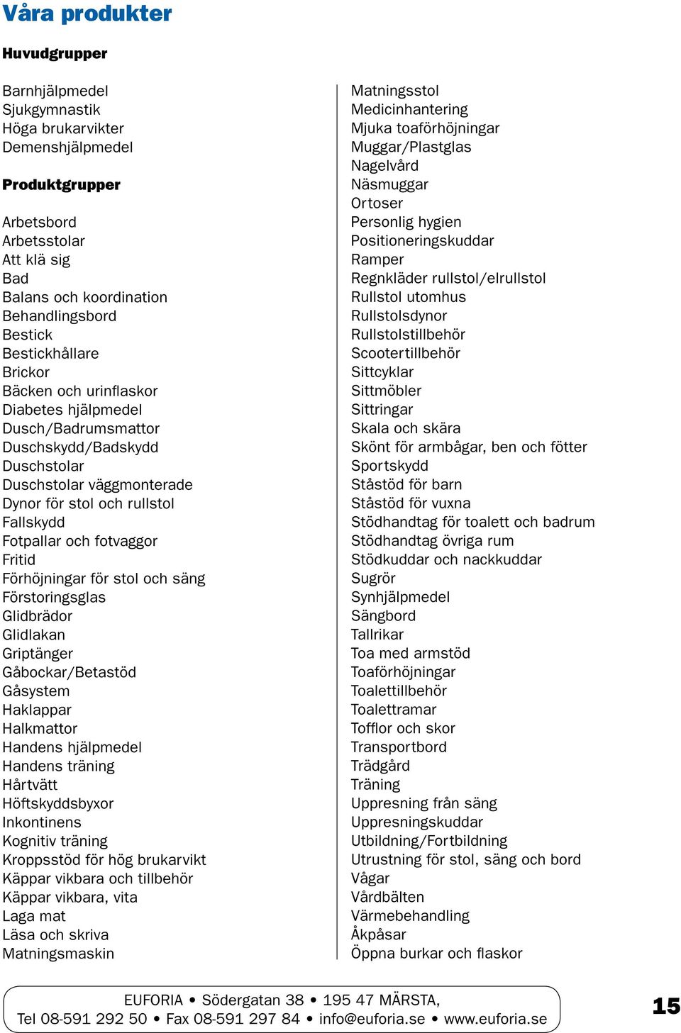 fotvaggor Fritid Förhöjningar för stol och säng Förstoringsglas Glidbrädor Glidlakan Griptänger Gåbockar/Betastöd Gåsystem Haklappar Halkmattor Handens hjälpmedel Handens träning Hårtvätt
