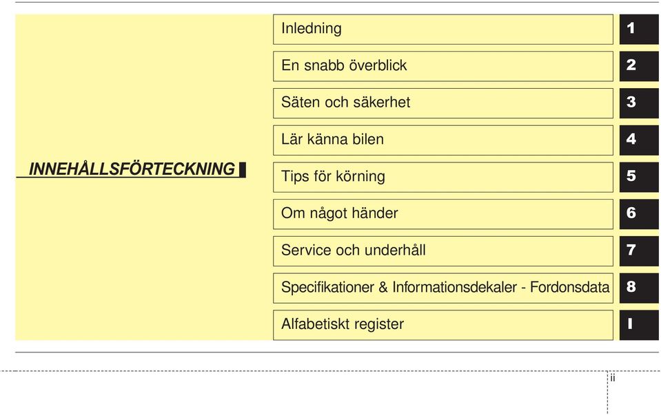 händer Service och underhåll Specifikationer &