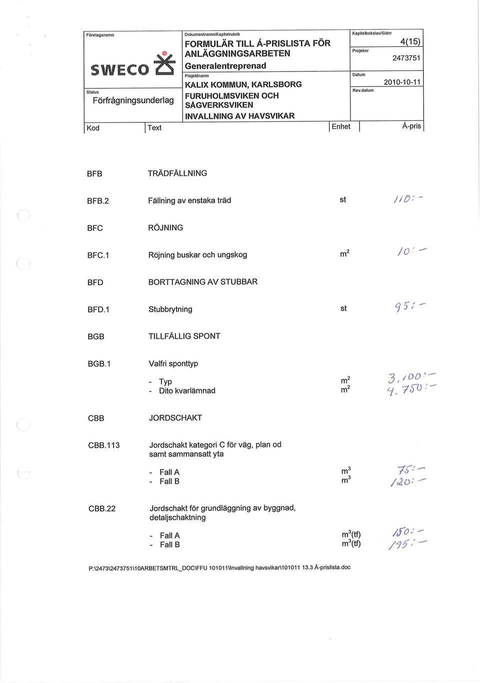1 Valfri sponttyp - Typ - Dito kvarlämnad 3 tbo s ' nr m 2 H.7^o- CBB JORDSCHAKT CBB.