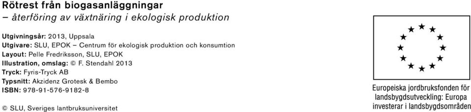 konsumtion Layout: Pelle Fredriksson, SLU, EPOK Illustration, omslag: F.