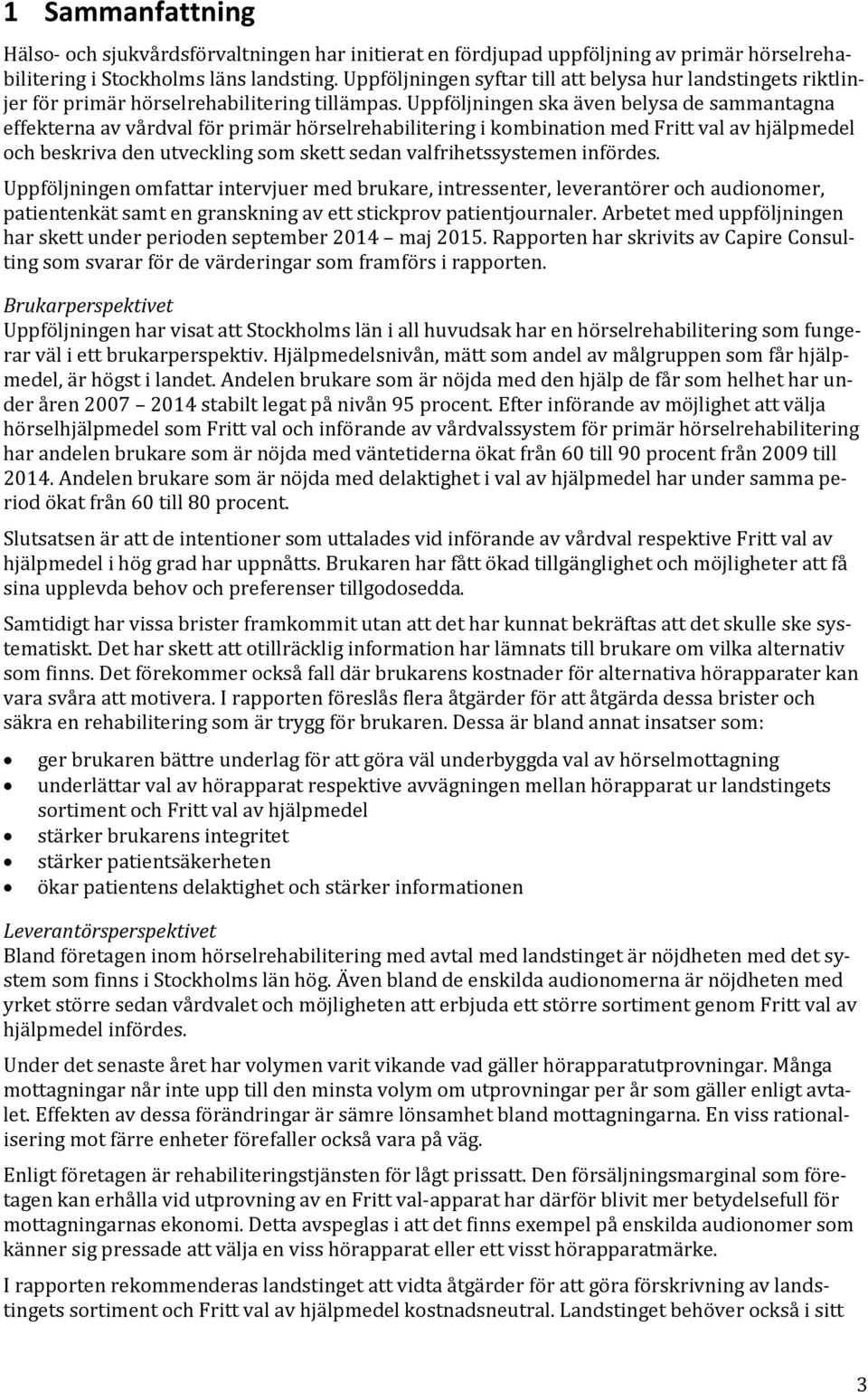 Fördjupad uppföljning av primär hörselrehabilitering i Stockholms läns  landsting - PDF Gratis nedladdning