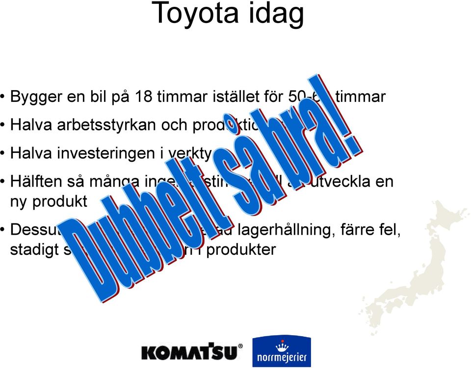 så många ingenjörstimmar till att utveckla en ny produkt Dessutom,