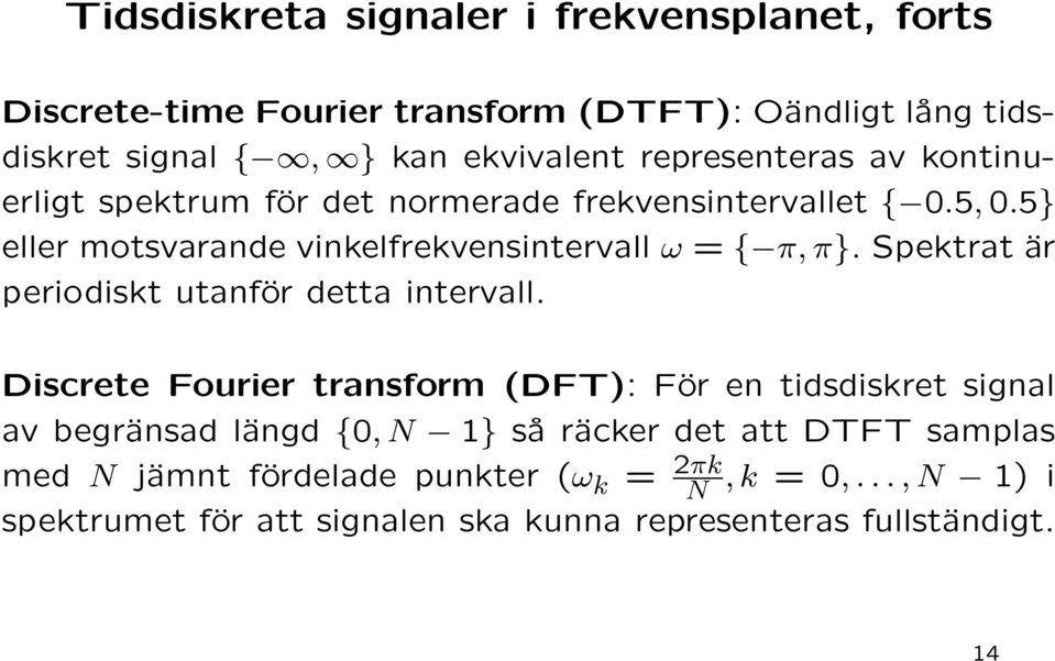 Spektrat är periodiskt utanför detta intervall.