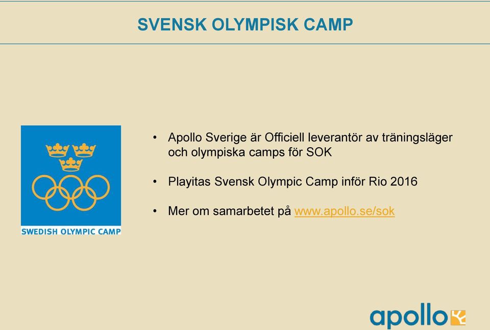 olympiska camps för SOK Playitas Svensk