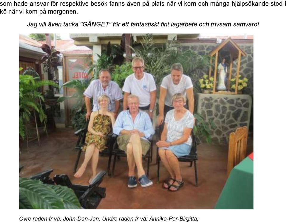 Jag vill även tacka GÄNGET för ett fantastiskt fint lagarbete och
