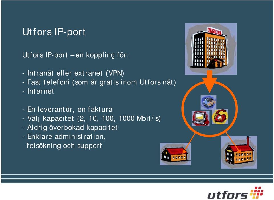 Internet - En leverantör, en faktura - Välj kapacitet (2, 10, 100, 1000