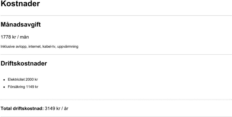 uppvärmning Driftskostnader Elektricitet