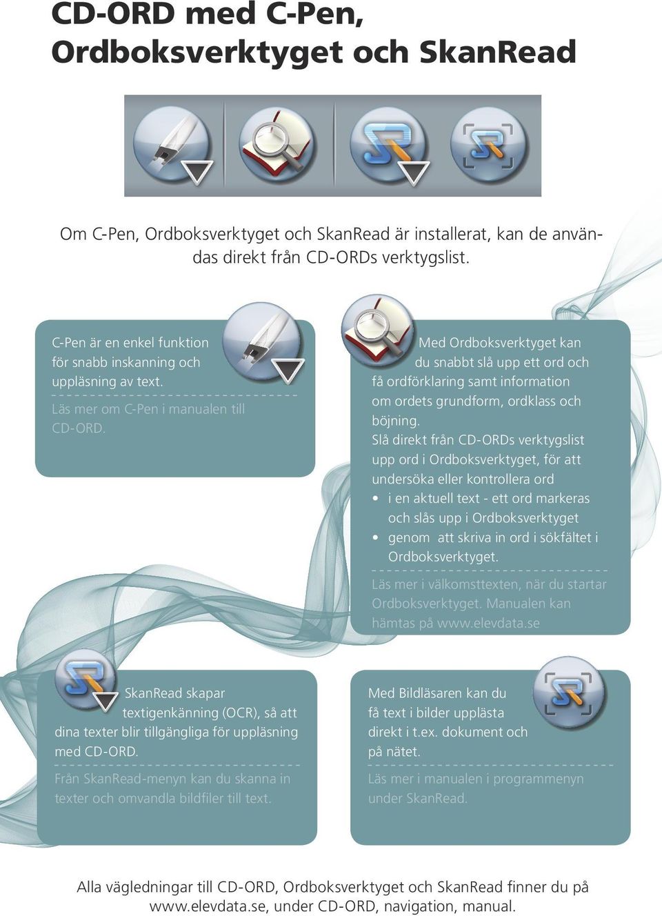 Med Ordboksverktyget kan du snabbt slå upp ett ord och få ordförklaring samt information om ordets grundform, ordklass och böjning.