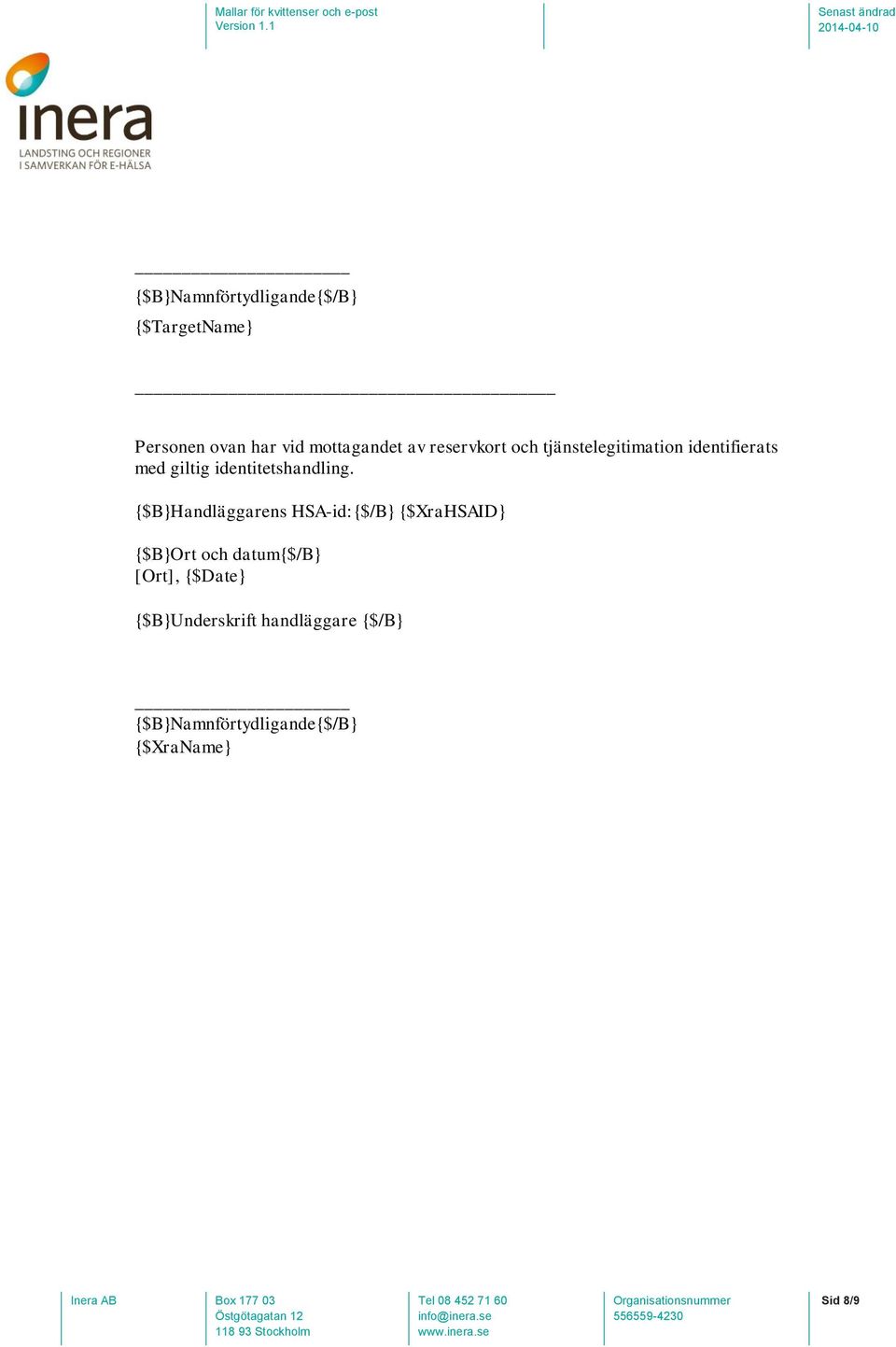giltig identitetshandling.