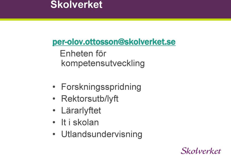 se Enheten för kompetensutveckling