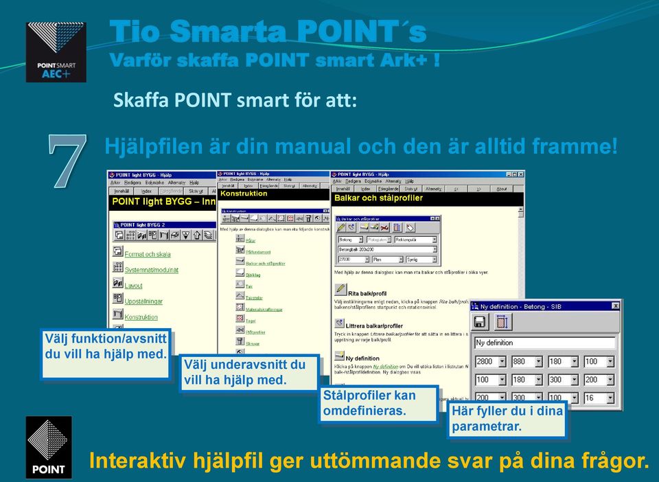 Välj underavsnitt du vill ha hjälp med.