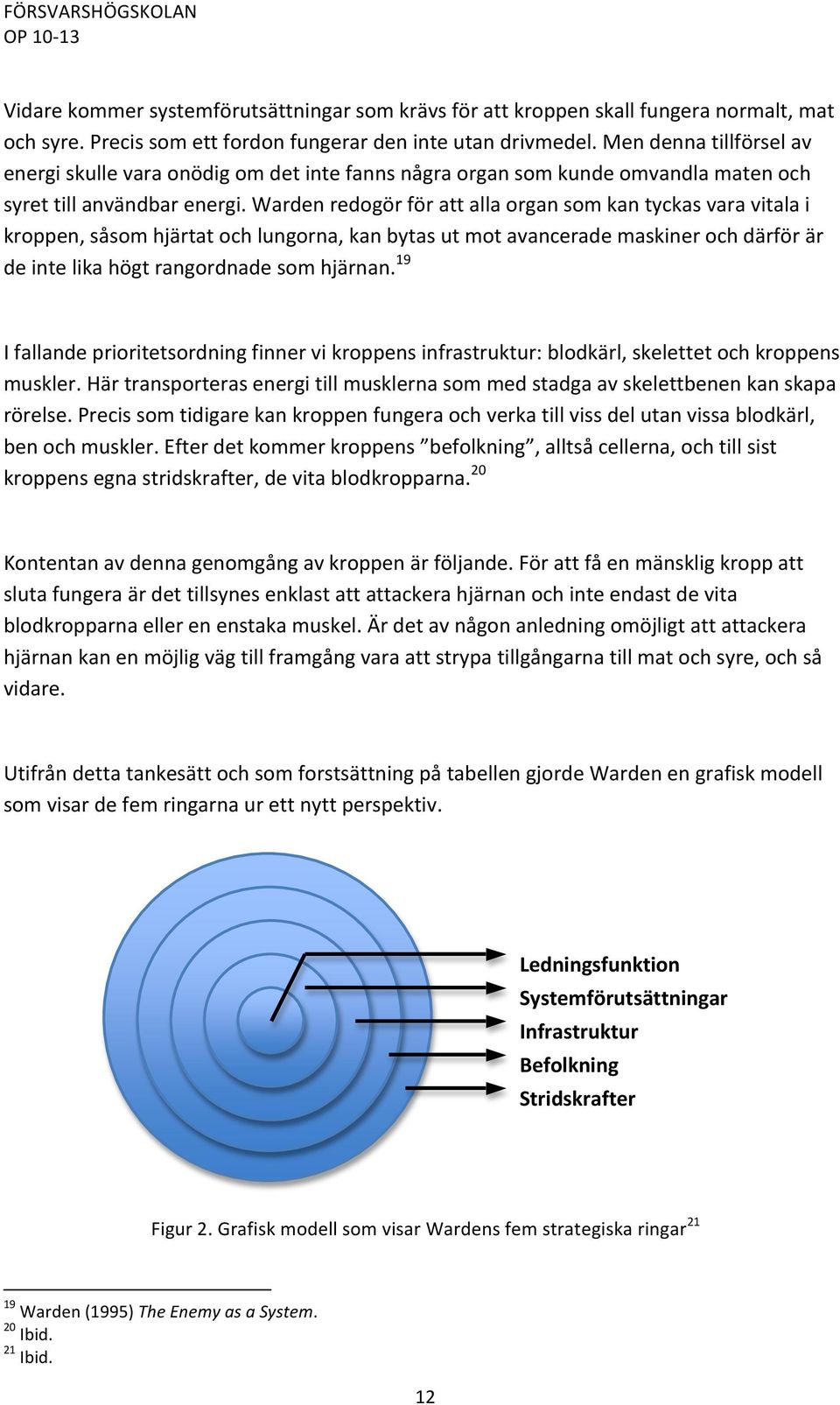 Warden redogör för att alla organ som kan tyckas vara vitala i kroppen, såsom hjärtat och lungorna, kan bytas ut mot avancerade maskiner och därför är de inte lika högt rangordnade som hjärnan.