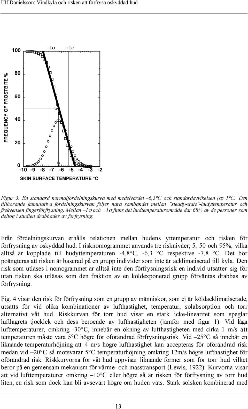 Mellan Ð1s och +1s finns det hudtemperaturomrœde dšr 68% av de personer som deltog i studien drabbades av fšrfrysning.