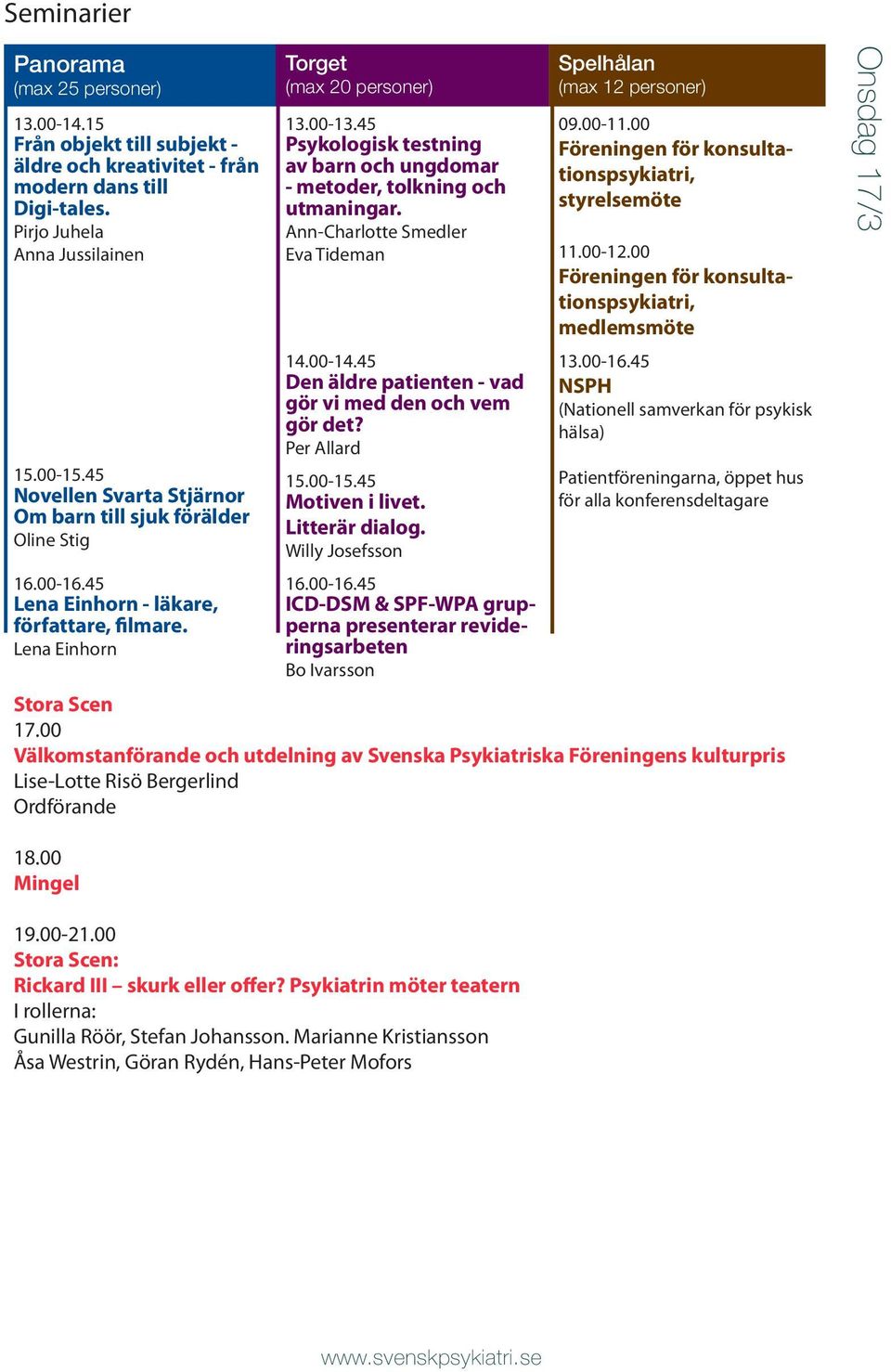 45 Psykologisk testning av barn och ungdomar - metoder, tolkning och utmaningar. Ann-Charlotte Smedler Eva Tideman 14.00-14.45 Den äldre patienten - vad gör vi med den och vem gör det?