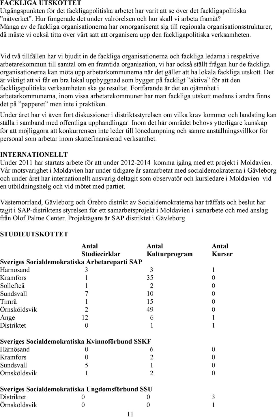 Vid två tillfällen har vi bjudit in de fackliga organisationerna och fackliga ledarna i respektive arbetarekommun till samtal om en framtida organisation, vi har också ställt frågan hur de fackliga