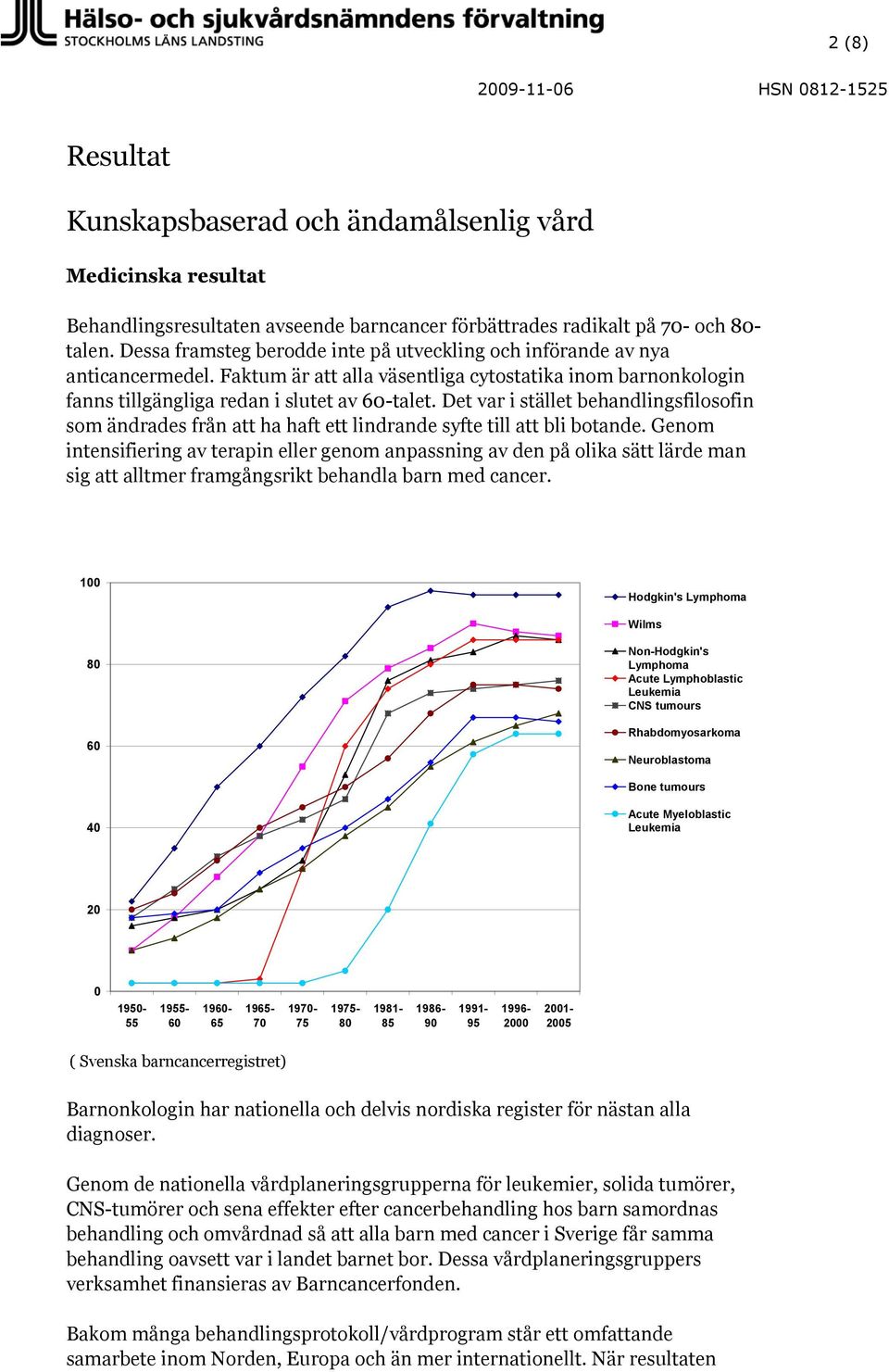 Det var i stället behandlingsfilosofin som ändrades från att ha haft ett lindrande syfte till att bli botande.