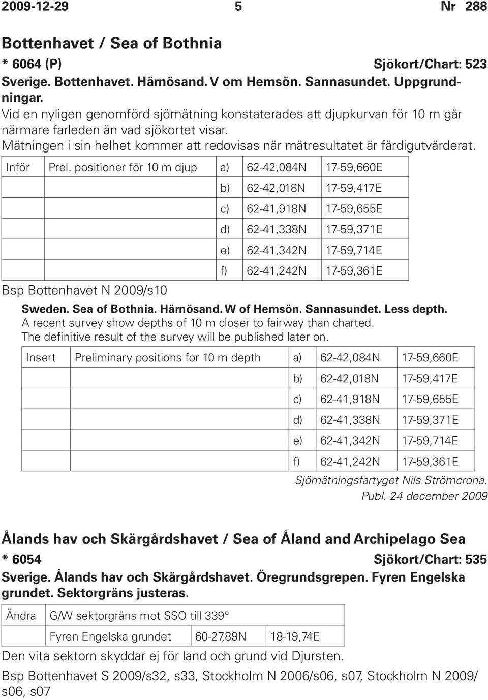 Mätningen i sin helhet kommer att redovisas när mätresultatet är färdigutvärderat. Inför Prel.